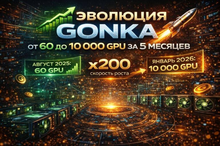 Эволюция GONKA: От 60 до 10 000 GPU за 5 месяцев